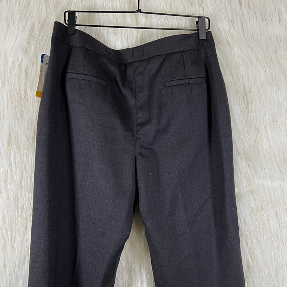 Pendleton Womens Dress Career Pants Gray High Rise Pockets Wool Zip USA 12 New - Picture 5 of 10